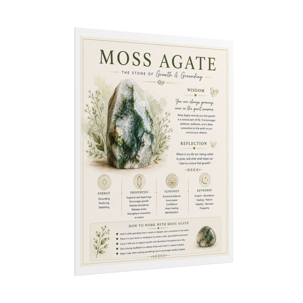 Moss Agate: Growing at Your Own Pace | Crystal Wisdom Fine Art Print