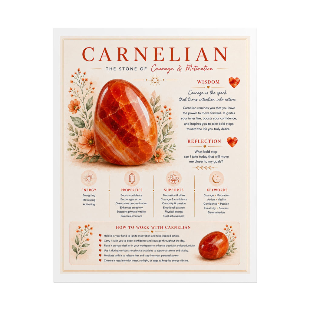 Carnelian: Courage to Begin | Crystal Wisdom Fine Art Print