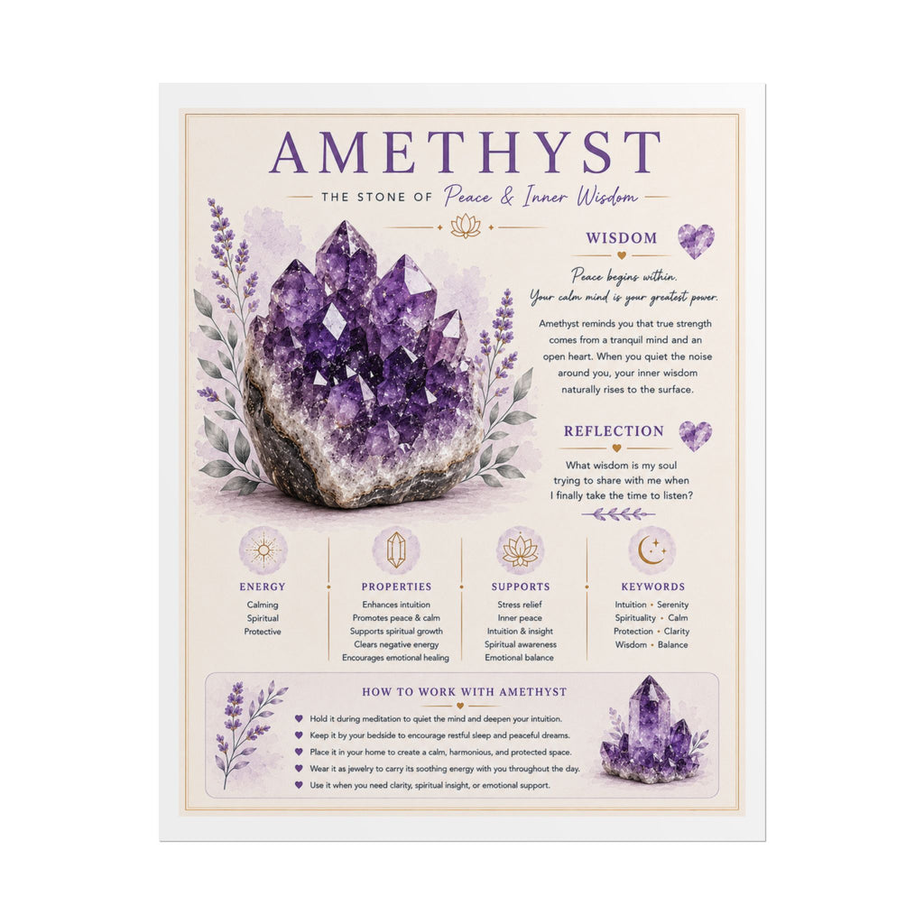 Amethyst: Returning to Stillness | Crystal Wisdom Fine Art Print