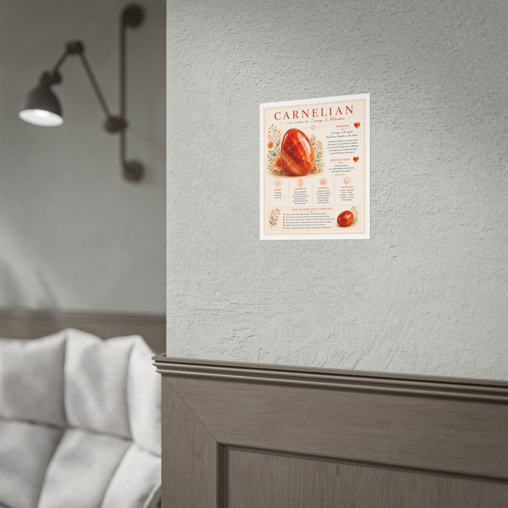 Carnelian: Courage to Begin | Crystal Wisdom Fine Art Print