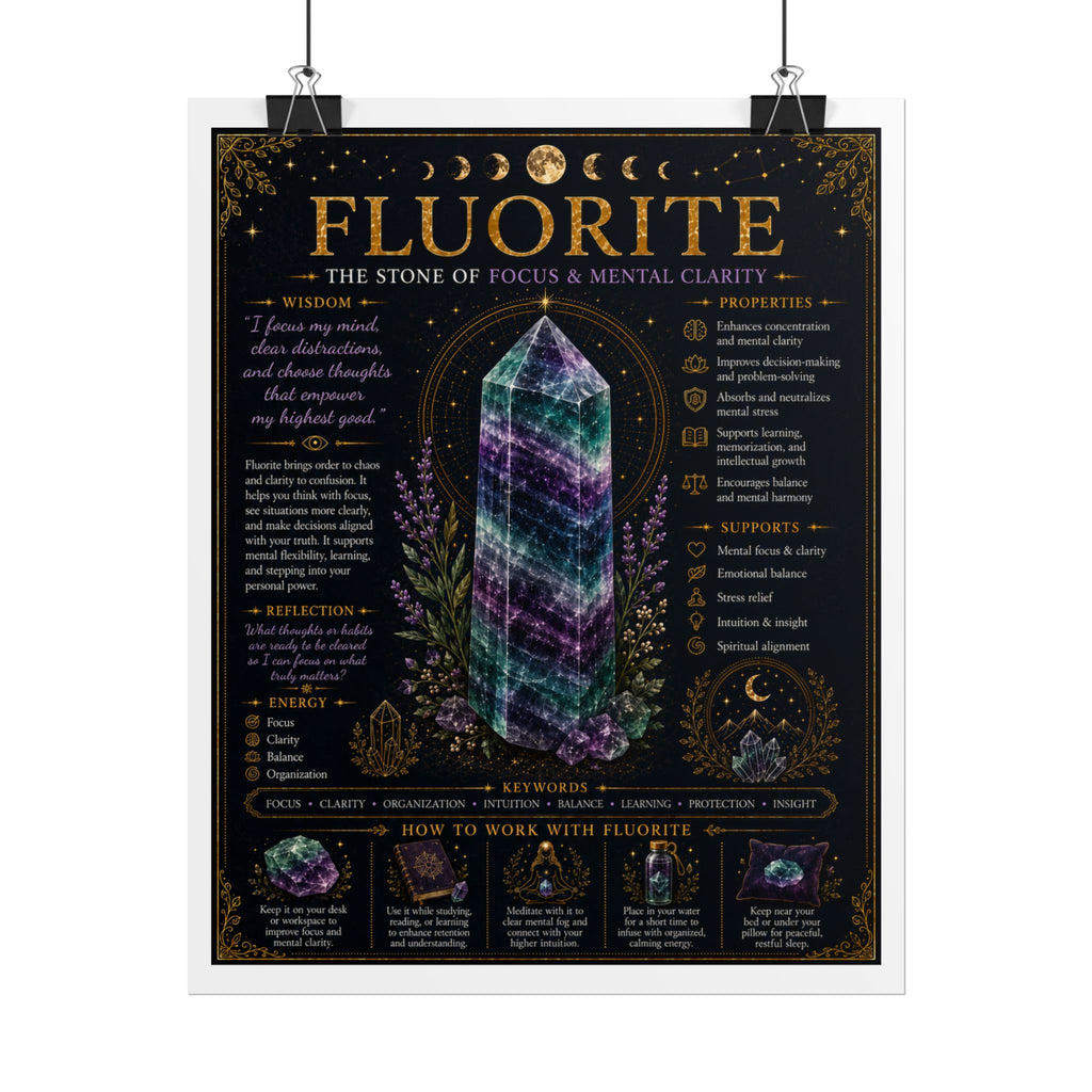Fluorite: The Art of Discernment | Crystal Wisdom Fine Art Print