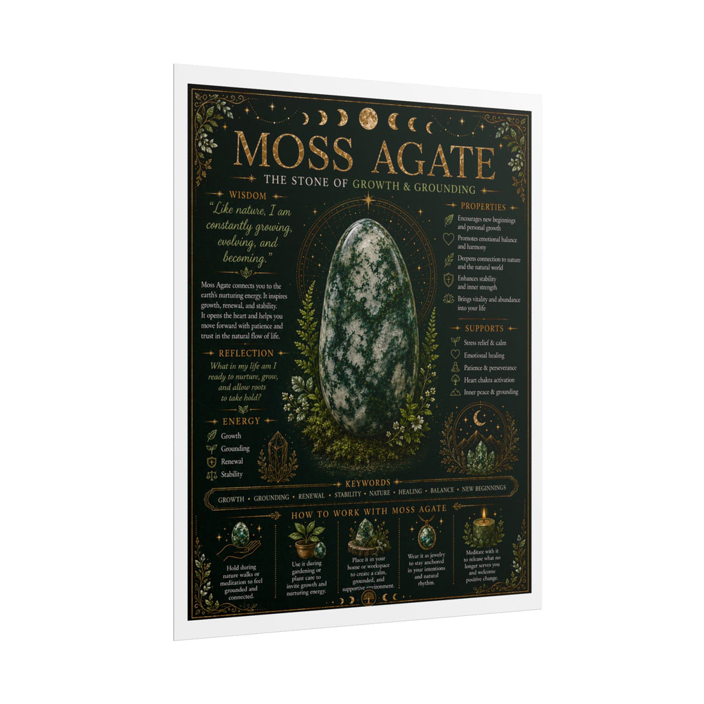 Moss Agate: Rooted in Becoming | Crystal Wisdom Fine Art Print