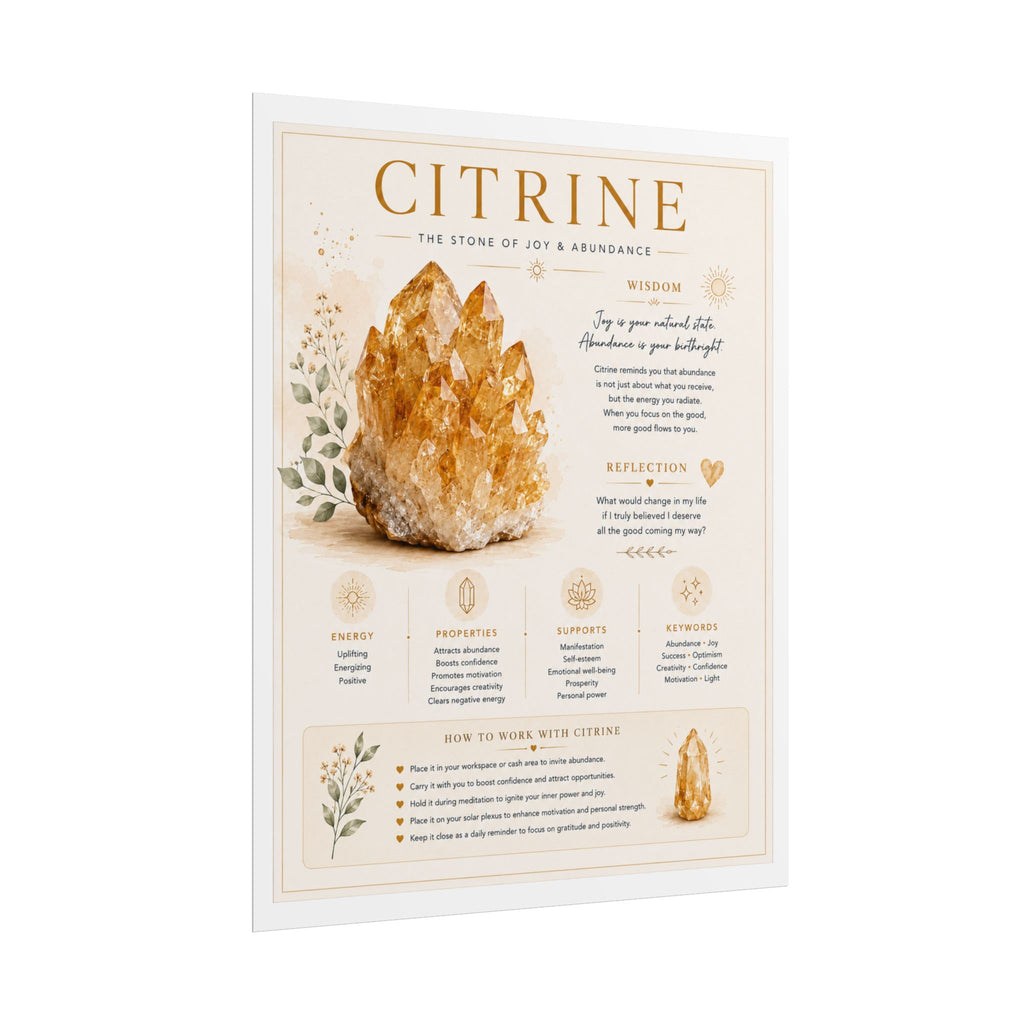 Citrine: Choosing Joy & Possibility | Crystal Wisdom Fine Art Print