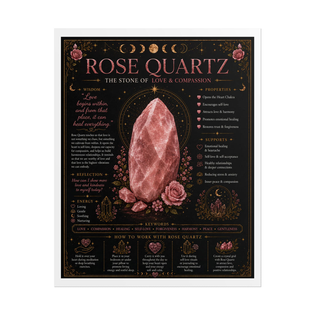 Rose Quartz: The Strength of Softness | Crystal Wisdom Fine Art Print
