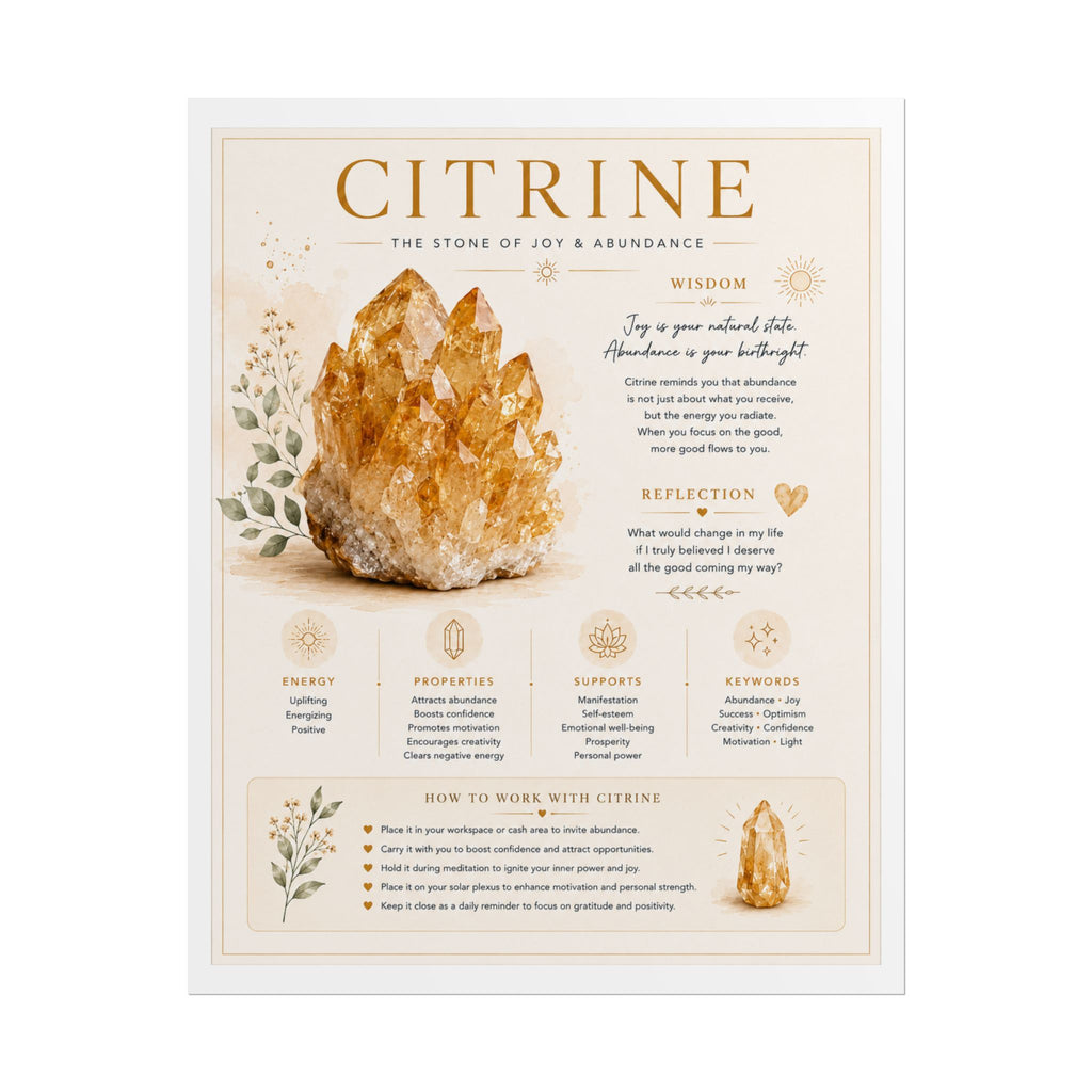 Citrine: Choosing Joy & Possibility | Crystal Wisdom Fine Art Print