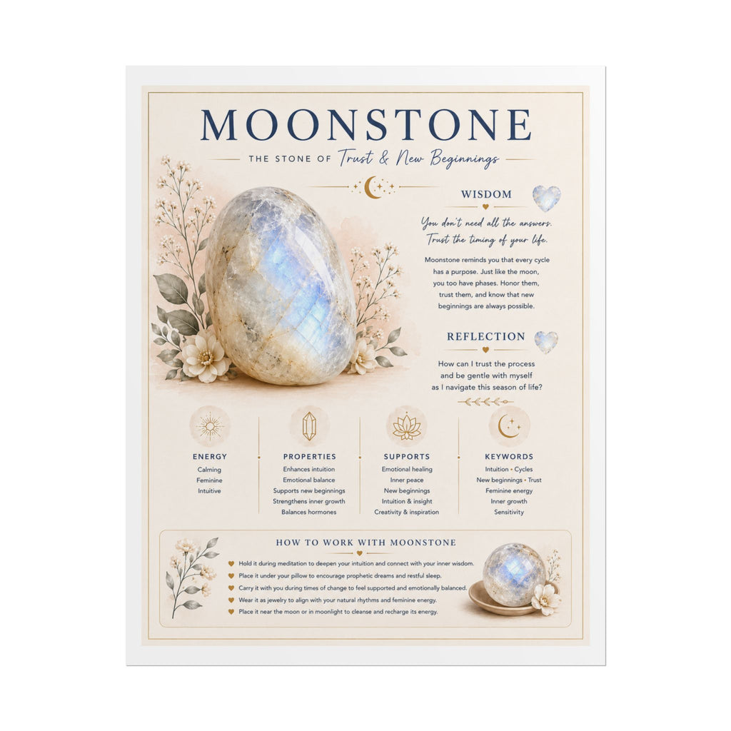 Moonstone: Trusting Life's Seasons | Crystal Wisdom Fine Art Print