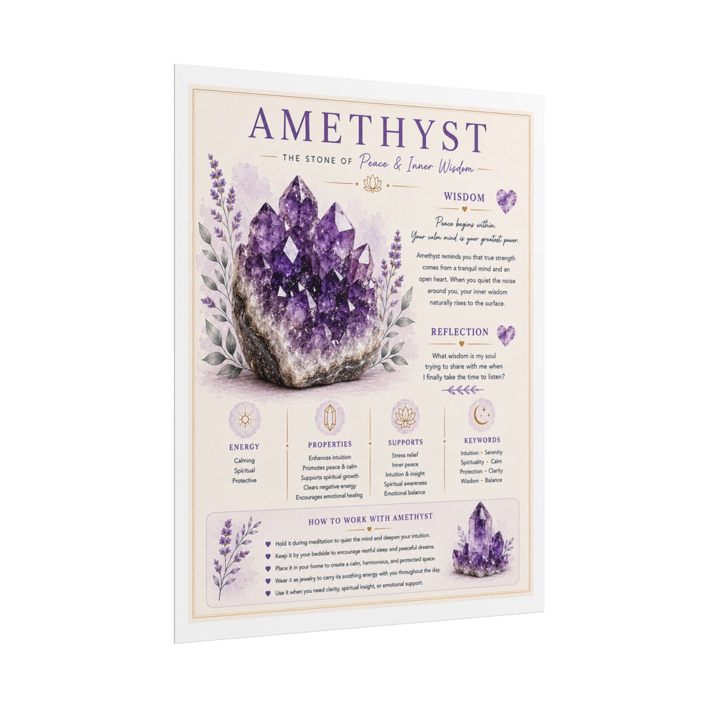 Amethyst: Returning to Stillness | Crystal Wisdom Fine Art Print