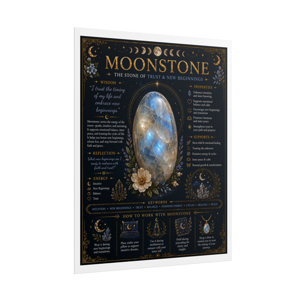 Moonstone: Trusting Life's Seasons | Crystal Wisdom Fine Art Print