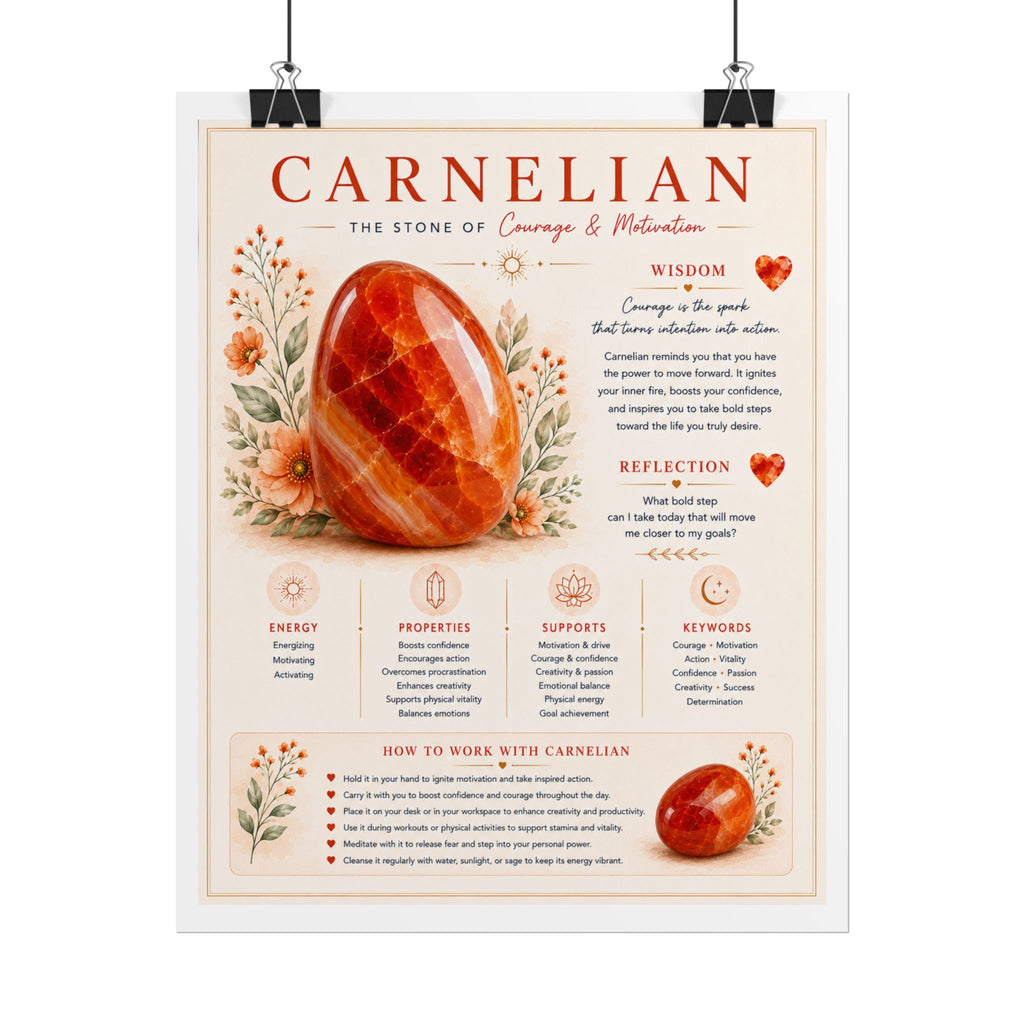 Carnelian: Courage to Begin | Crystal Wisdom Fine Art Print
