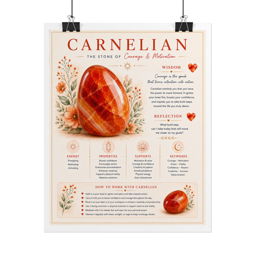 Carnelian: Courage to Begin | Crystal Wisdom Fine Art Print