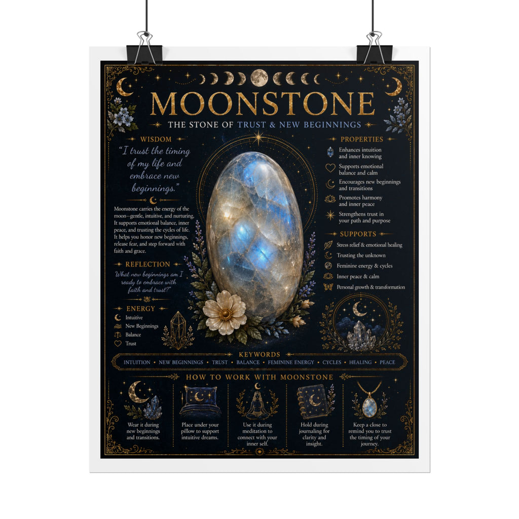 Moonstone: Trusting Life's Seasons | Crystal Wisdom Fine Art Print
