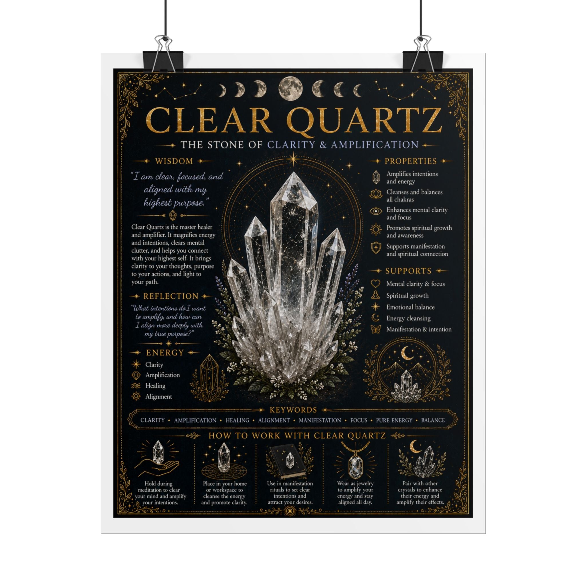 Clear Quartz: Aligning with Intention | Crystal Wisdom Fine Art Print