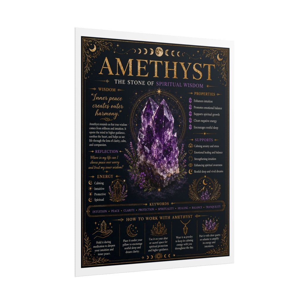 Amethyst: Wisdom Found in Quiet | Crystal Wisdom Fine Art Print