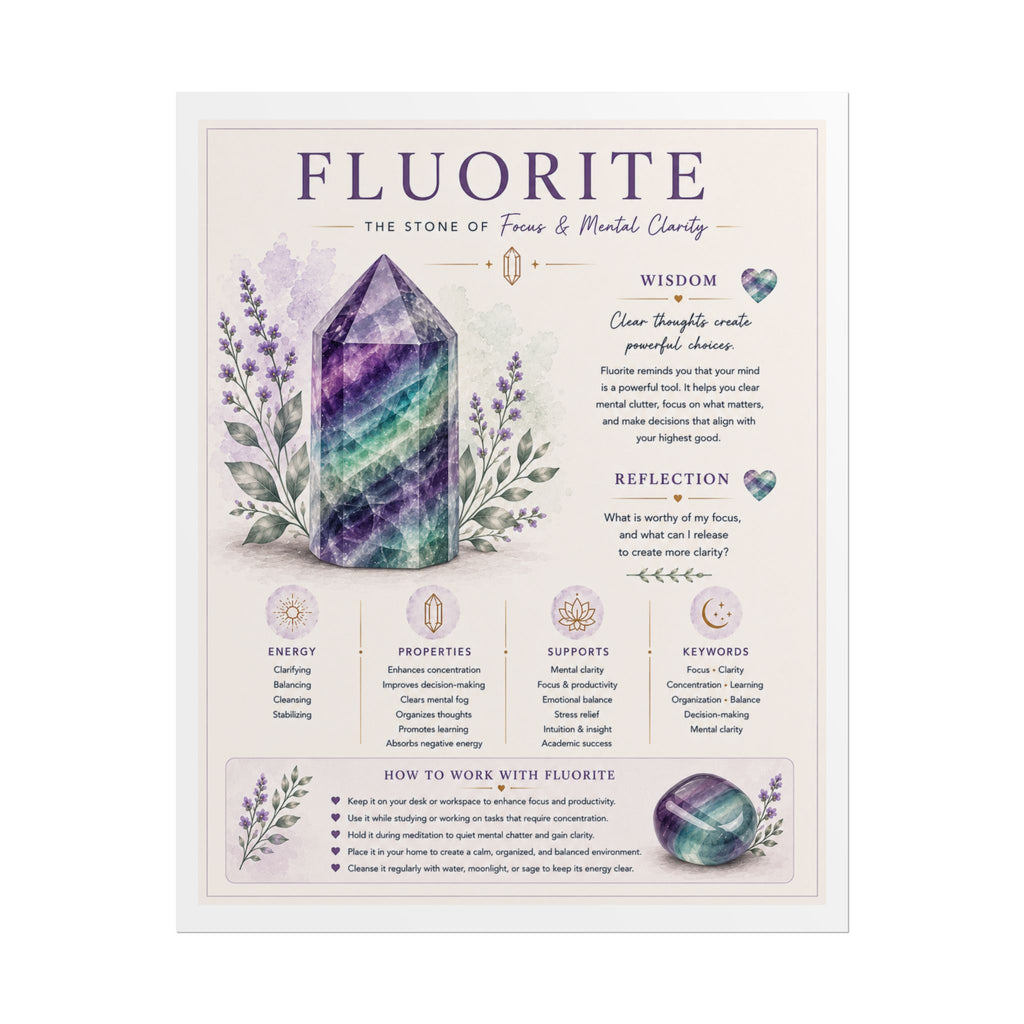 Fluorite: Creating Space for Focus | Crystal Wisdom Fine Art Print
