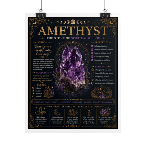 Amethyst: Wisdom Found in Quiet | Crystal Wisdom Fine Art Print