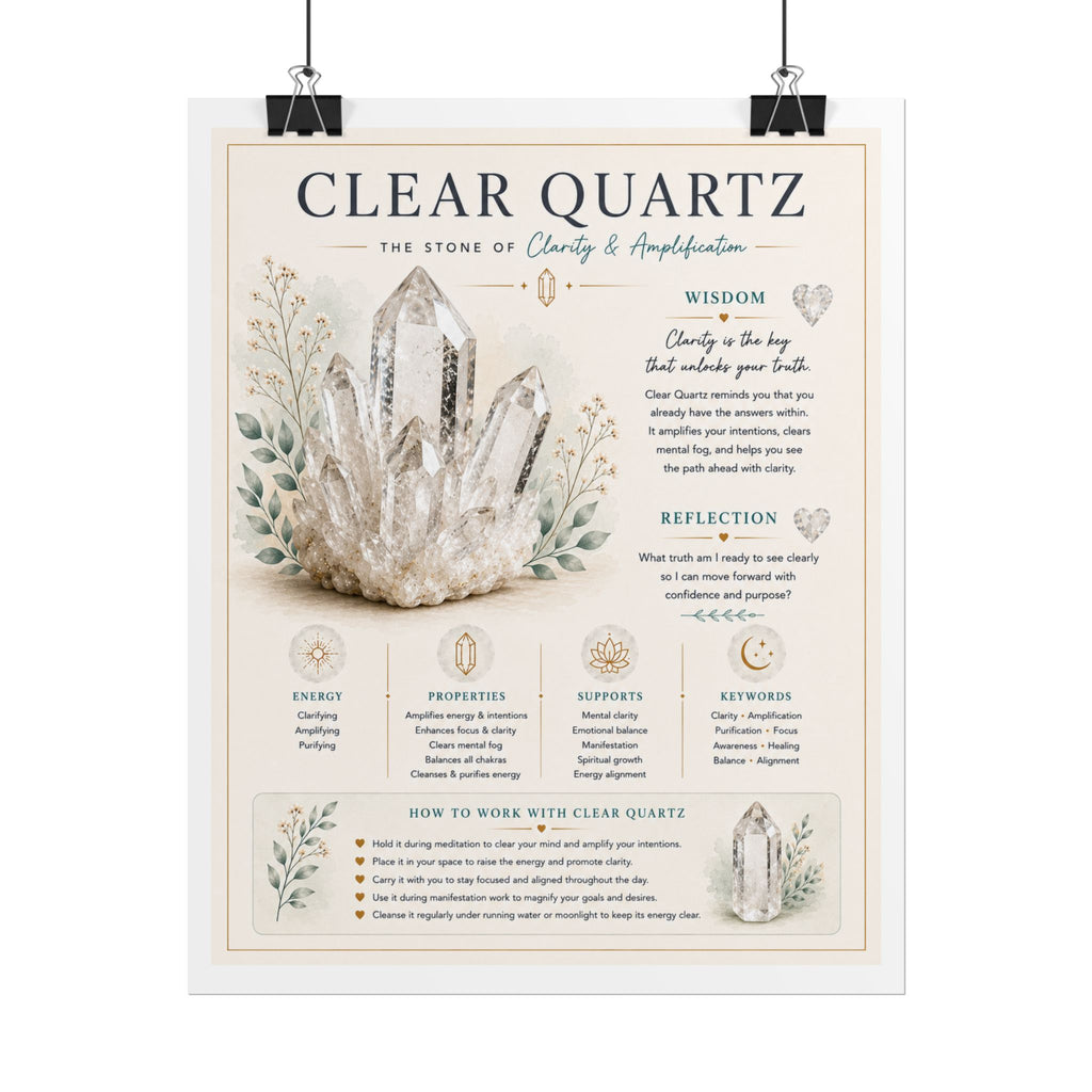 Clear Quartz: Clarity Through Intention | Crystal Wisdom Fine Art Print