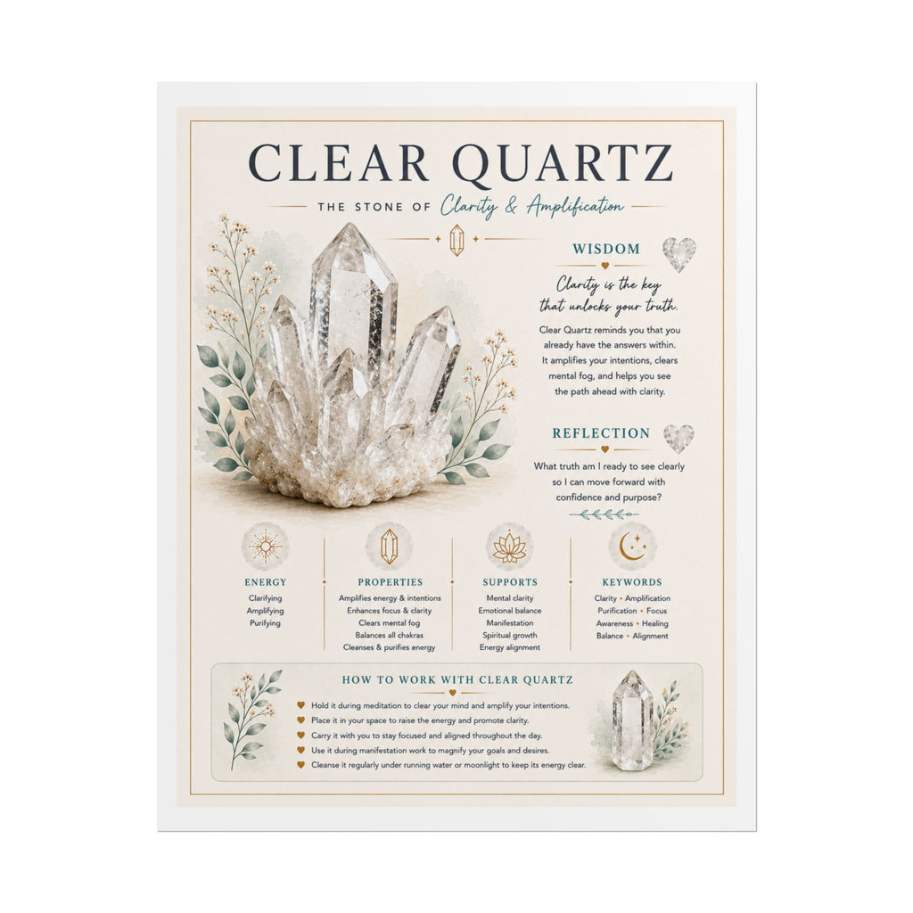 Clear Quartz: Clarity Through Intention | Crystal Wisdom Fine Art Print