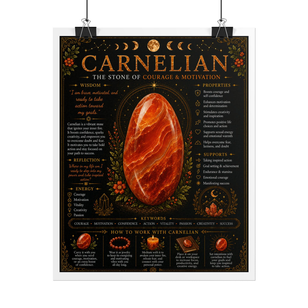 Carnelian: Bold Beginnings | Crystal Wisdom Fine Art Print