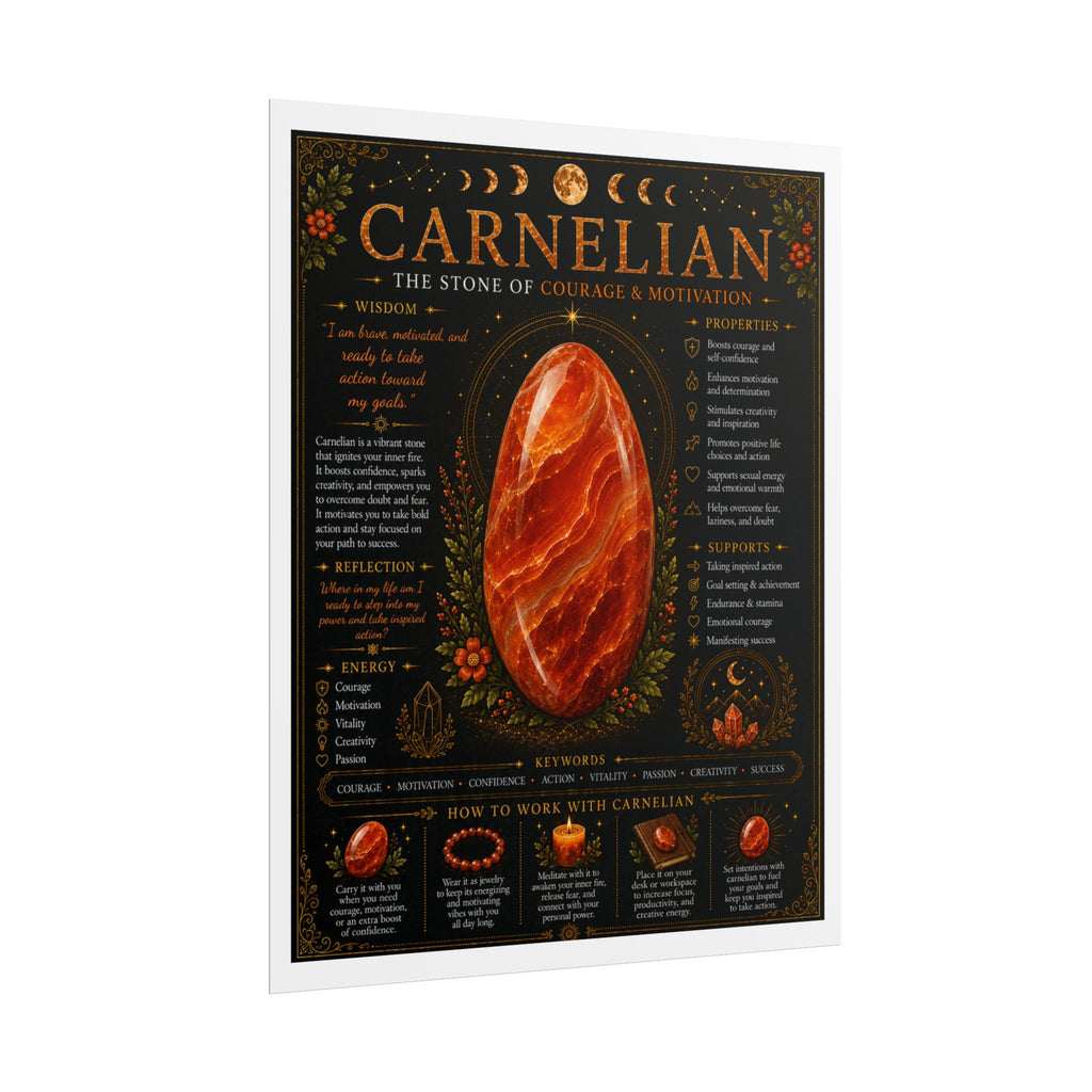 Carnelian: Bold Beginnings | Crystal Wisdom Fine Art Print