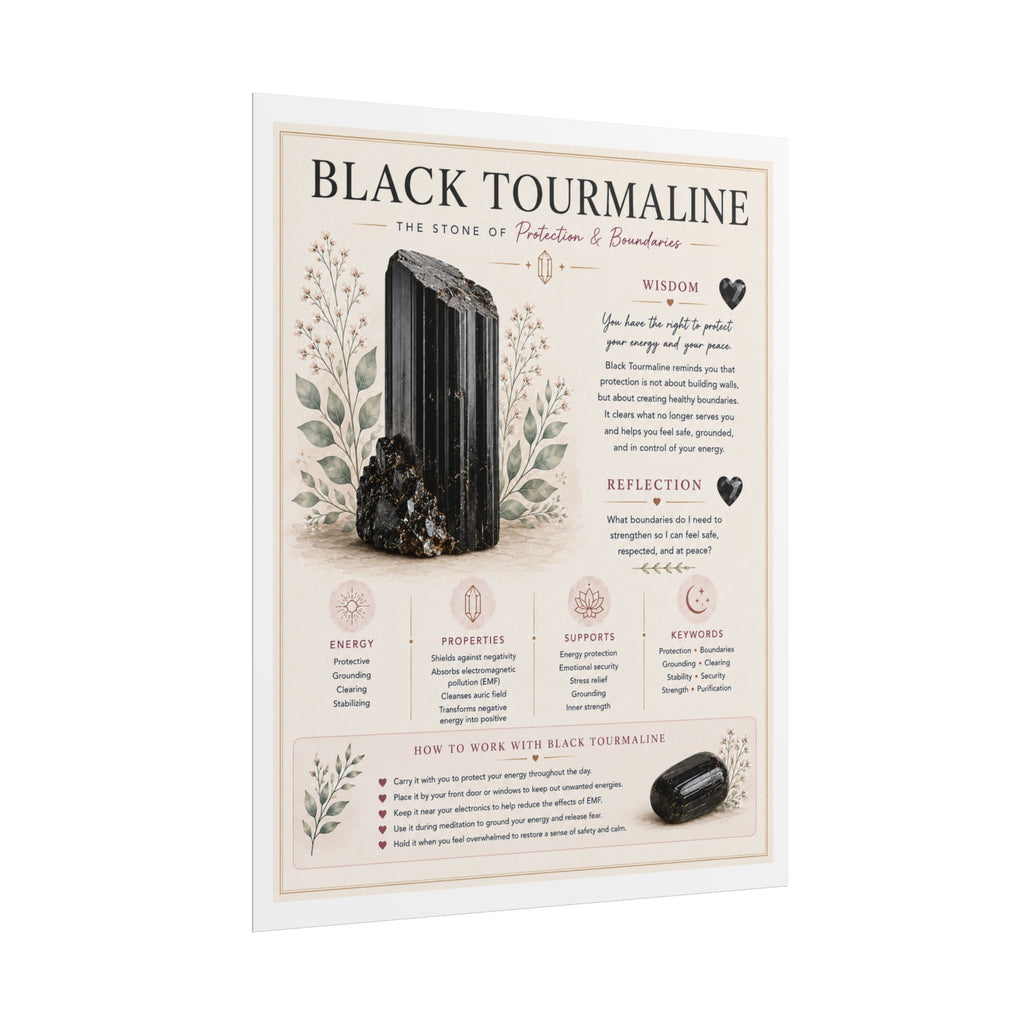 Black Tourmaline: Protecting Your Peace | Crystal Wisdom Poster