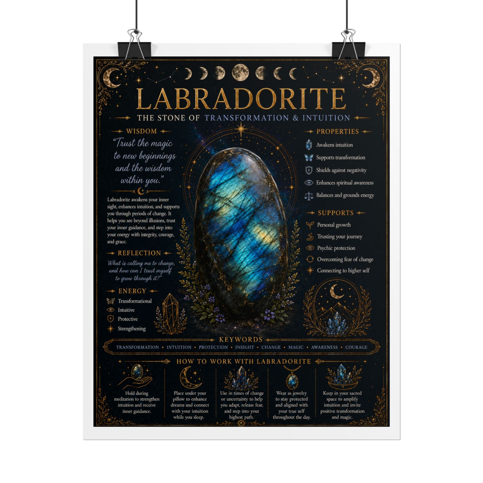 Labradorite: Trusting Who You're Becoming | Crystal Wisdom Fine Art Print
