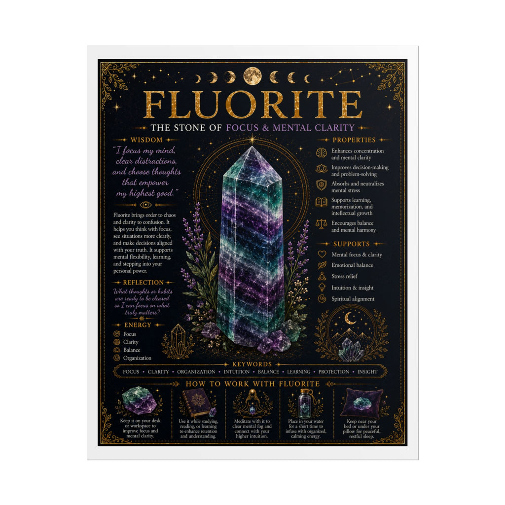 Fluorite: The Art of Discernment | Crystal Wisdom Fine Art Print