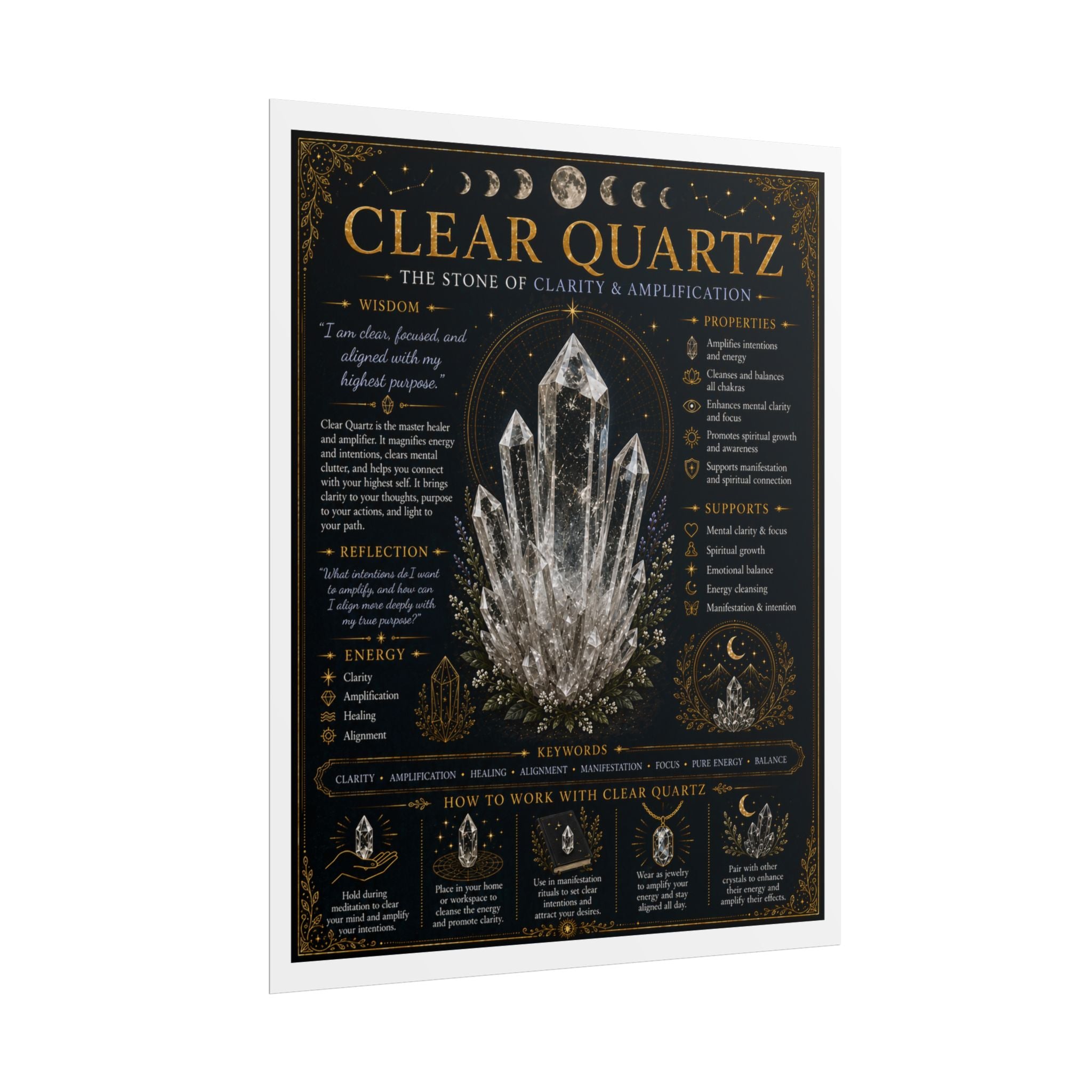 Clear Quartz: Aligning with Intention | Crystal Wisdom Fine Art Print