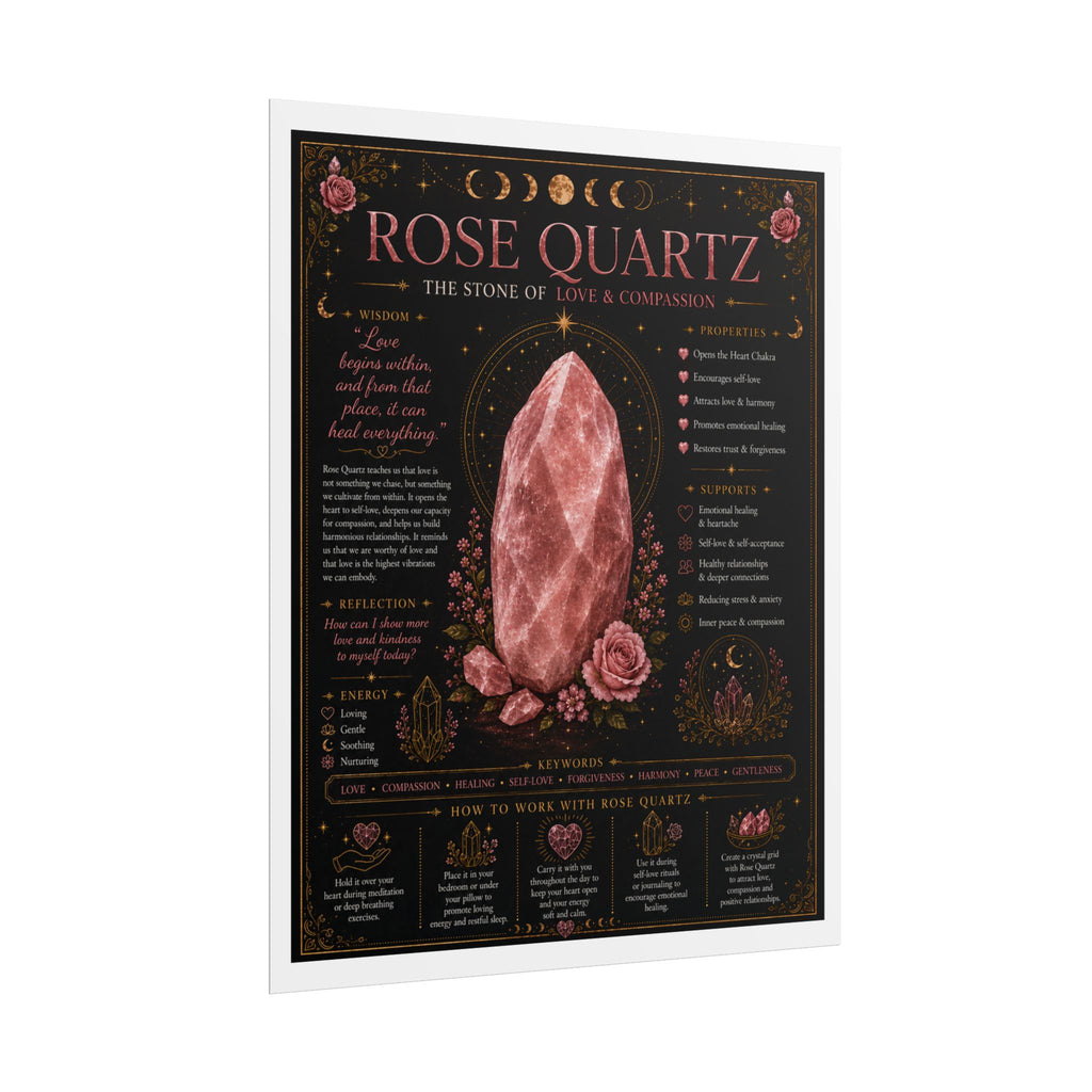 Rose Quartz: The Strength of Softness | Crystal Wisdom Fine Art Print