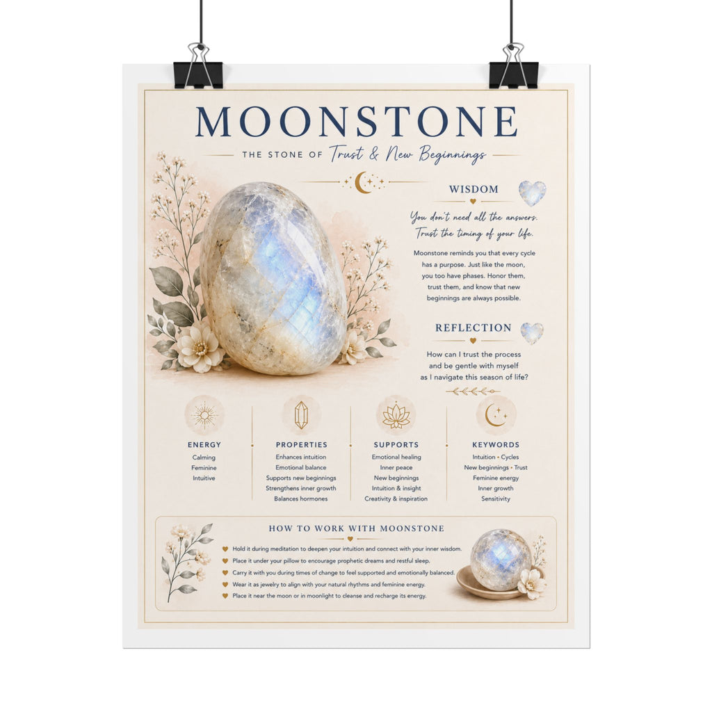 Moonstone: Trusting Life's Seasons | Crystal Wisdom Fine Art Print