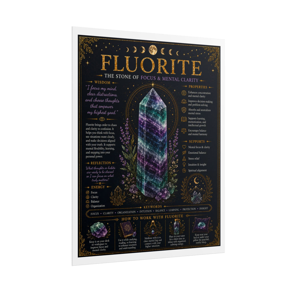 Fluorite: The Art of Discernment | Crystal Wisdom Fine Art Print