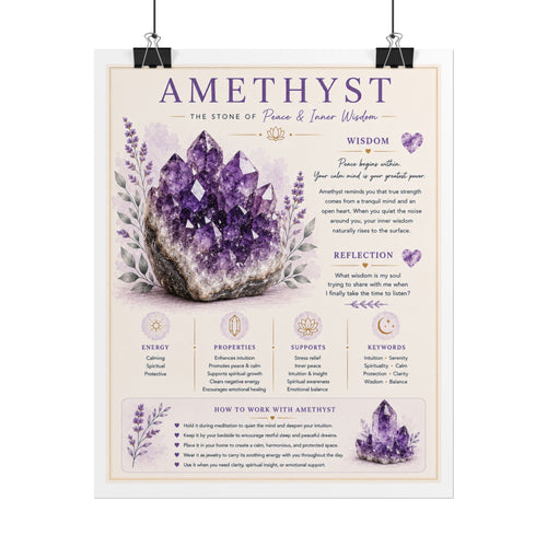 Amethyst: Returning to Stillness | Crystal Wisdom Fine Art Print