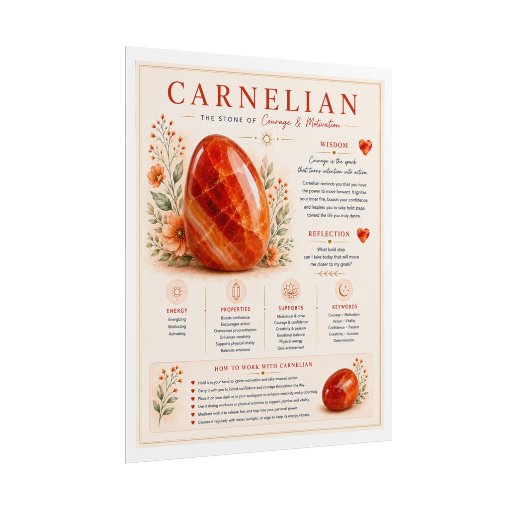 Carnelian: Courage to Begin | Crystal Wisdom Fine Art Print