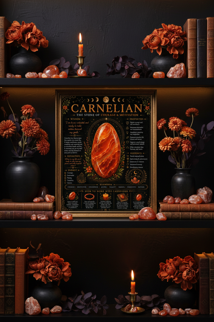 Carnelian Dark Bookshelf
