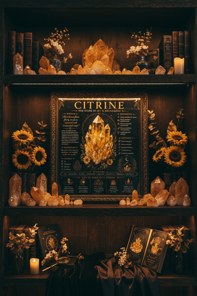 Citrine Dark Bookshelf