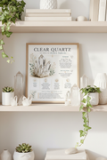 Clear Quartz Print on Bookshelf