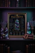 Fluorite Dark Print on Bookshelf