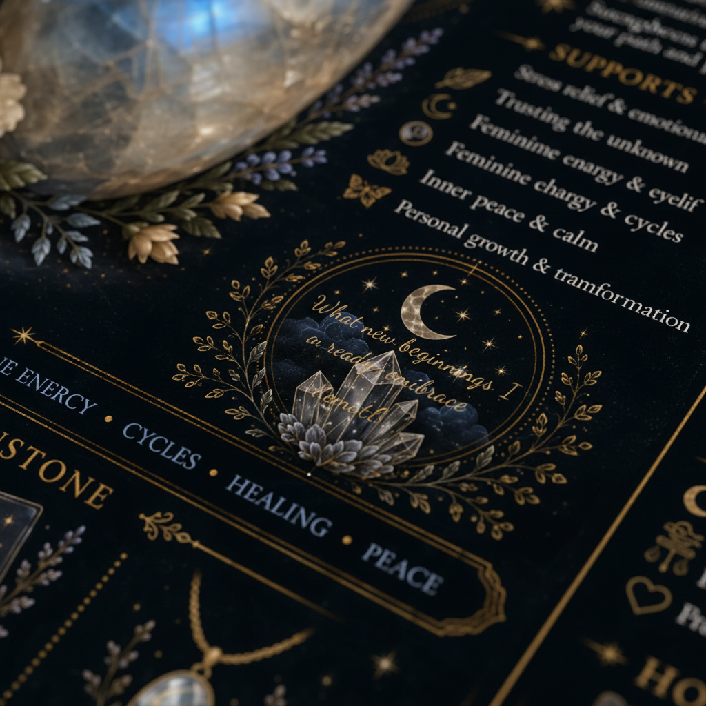 Moonstone Dark Reflection Close-Up