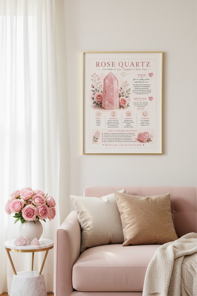 Rose Quartz framed mockup